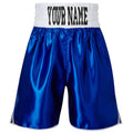 Custom Made Contrast Waistband Boxing Shorts Blue/White - Blue/White