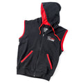 Carbon Claw Zip Up Sleeveless Hoodie - Black