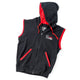 Carbon Claw Zip Up Sleeveless Hoodie - Black
