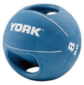 York 8Kg Double Grip Medball Blue 8Kg - Blue