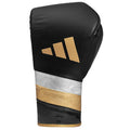 Adidas Adispeed Microfibre Lace Pro Boxing Gloves - Black/Gold