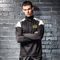 Elite Commando Fitness 1/4 Zip Top With Reflective Panels - Black
