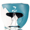 Fly Knight Lightning Cheek Head Guard - Aqua/White