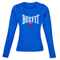 Boxfit Rhino Womens L/S Large Logo Base Layer - Royal Blue