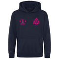 Border City ABC Kids Hoodie - Navy/Fluo Pink