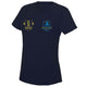 Mile Oak Boxing Academy Womens Poly Tee - Navy