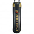 Pro Box 'Champ' Leather Hybrid 4ft Straight Punchbag & Chain - Black/Gold