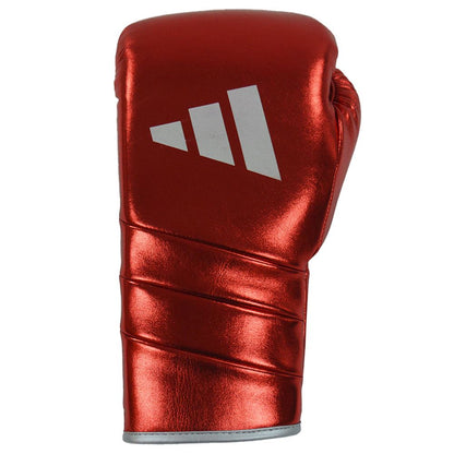 EXCLUSIVE ADIDAS ADISPEED METALLIC LACE BOXING GLOVES - RED
