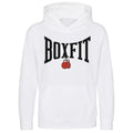 Boxfit Junior Large Logo Branded Hoodie - White/Black