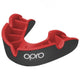Opro Gen4 Silver Mouthguard - Black/Red