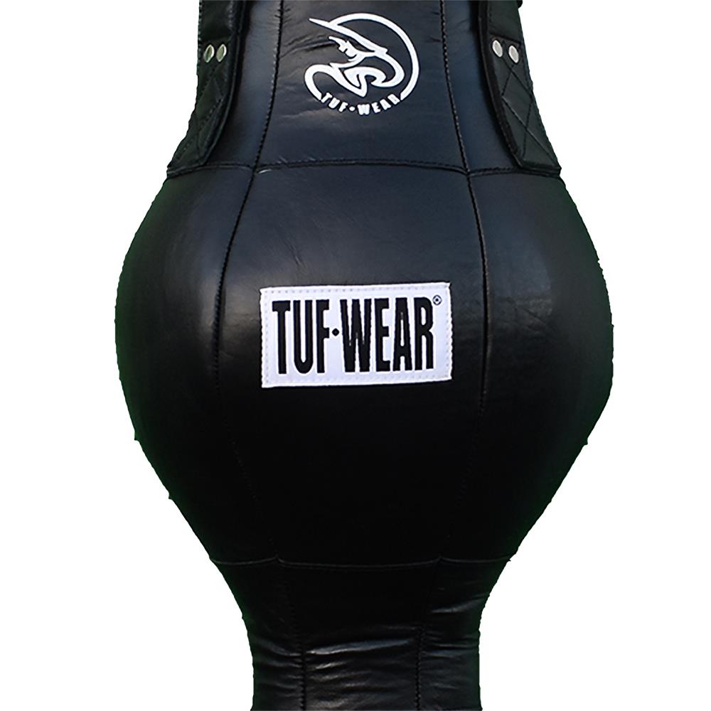 Tuf Wear All Black Leather Uppercut Spring Bag Black