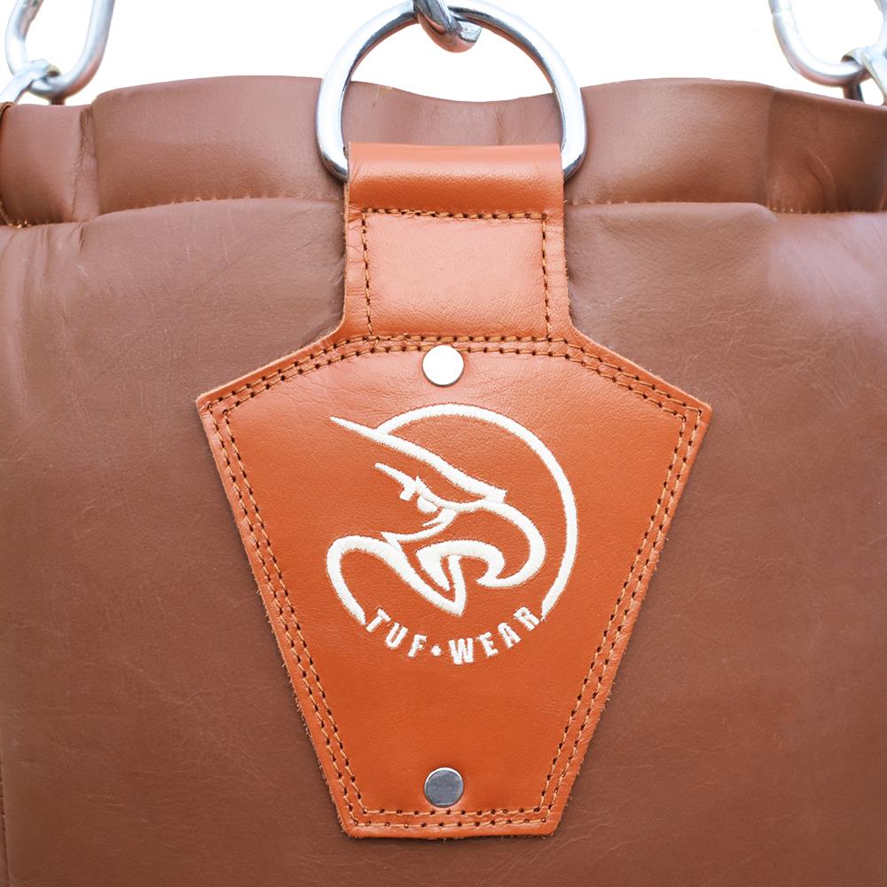 Tuf Wear Classic Leather Punch Bag Brown 4Ft