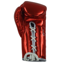 EXCLUSIVE ADIDAS ADISPEED METALLIC LACE BOXING GLOVES - RED