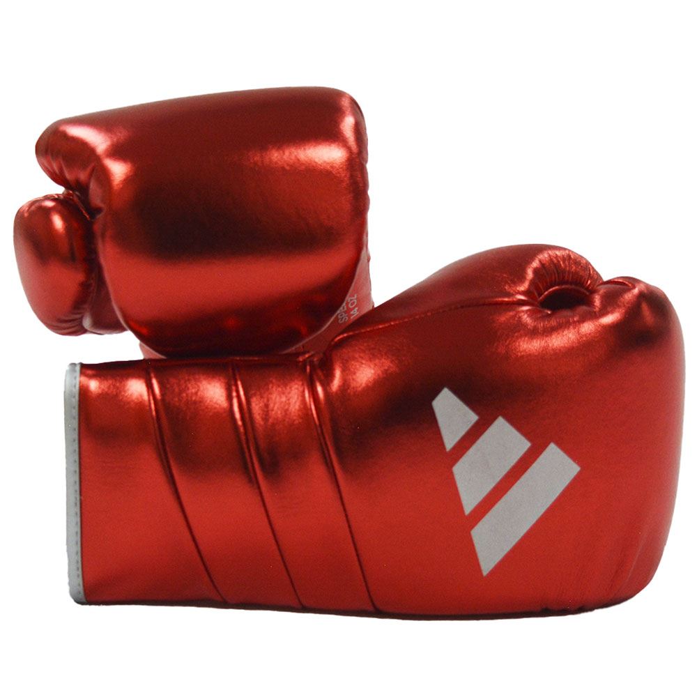 EXCLUSIVE ADIDAS ADISPEED METALLIC LACE BOXING GLOVES RED