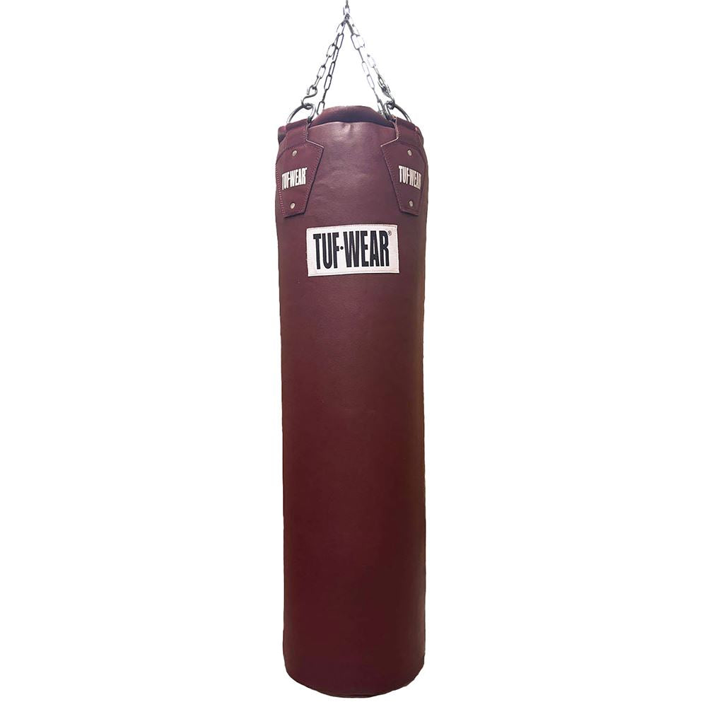 Tuf Wear 4ft Straight Leather Punchbag Oxblood