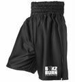 Box 2 Burn Satin Boxing Shorts - Black