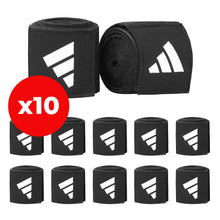 Multi-Buy - 10 X Adidas Aba Approved 2.5M Boxing Hand Wraps Black