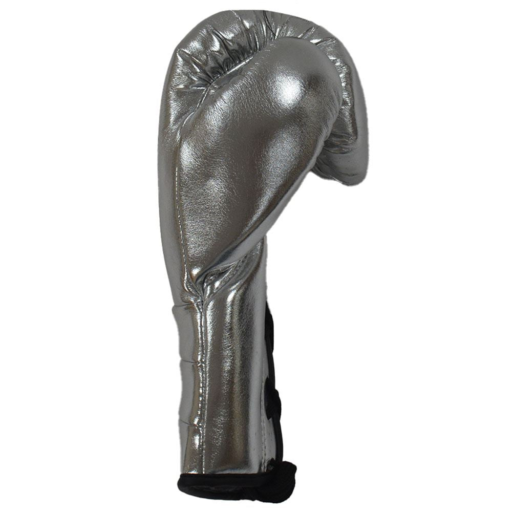 EXCLUSIVE ADIDAS ADISPEED METALLIC LACE BOXING GLOVES - SILVER