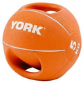York 5Kg Double Grip Medball Orange 5Kg - Orange