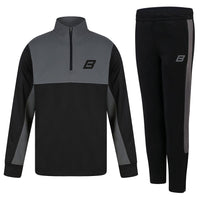 Thumbnail for Be First Kids Contrast 1/4 Zip Tracksuit