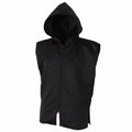 Sleeveless Satin Ring Jacket - Black