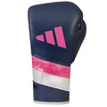 Limited Edition Adidas Adispeed Leather Lace Gloves - 12oz - Navy/Pink