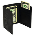 Kronk Gloves Tri-Fold Leather Wallet Black - Black