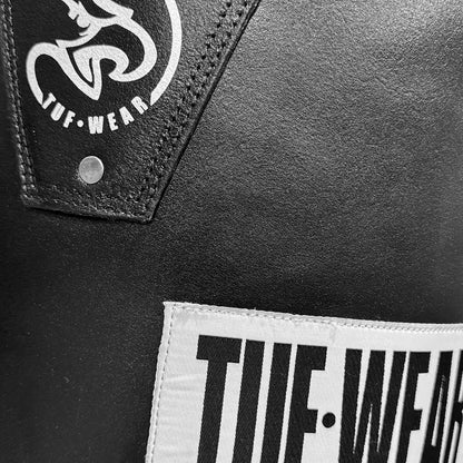 Tuf Wear All Black 4Ft Leather Punchbag 4Ft