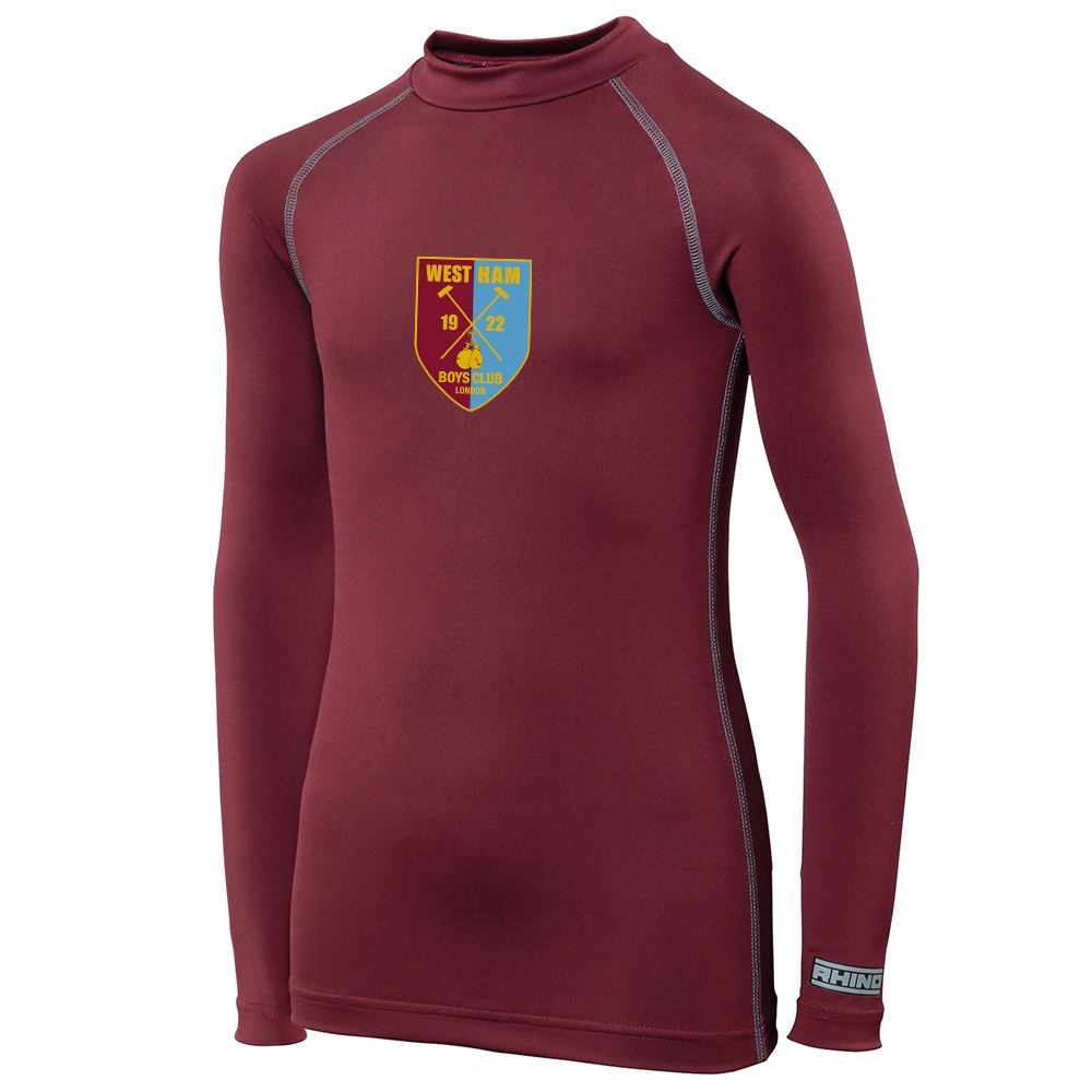 West Ham Boys Club Ls Kids Base Layer