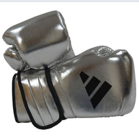 Thumbnail for EXCLUSIVE ADIDAS PRO LINE METALLIC HOOK & LOOP BOXING GLOVES - SILVER