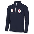 Lord Mountbatten Boxing Club 1/2 Zip Sweatshirt - Navy/White