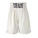 Custom Made Leatherette Shorts - White