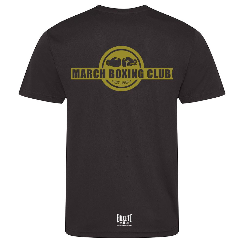 March Boxing Club Poly T-Shirt Gold Logo