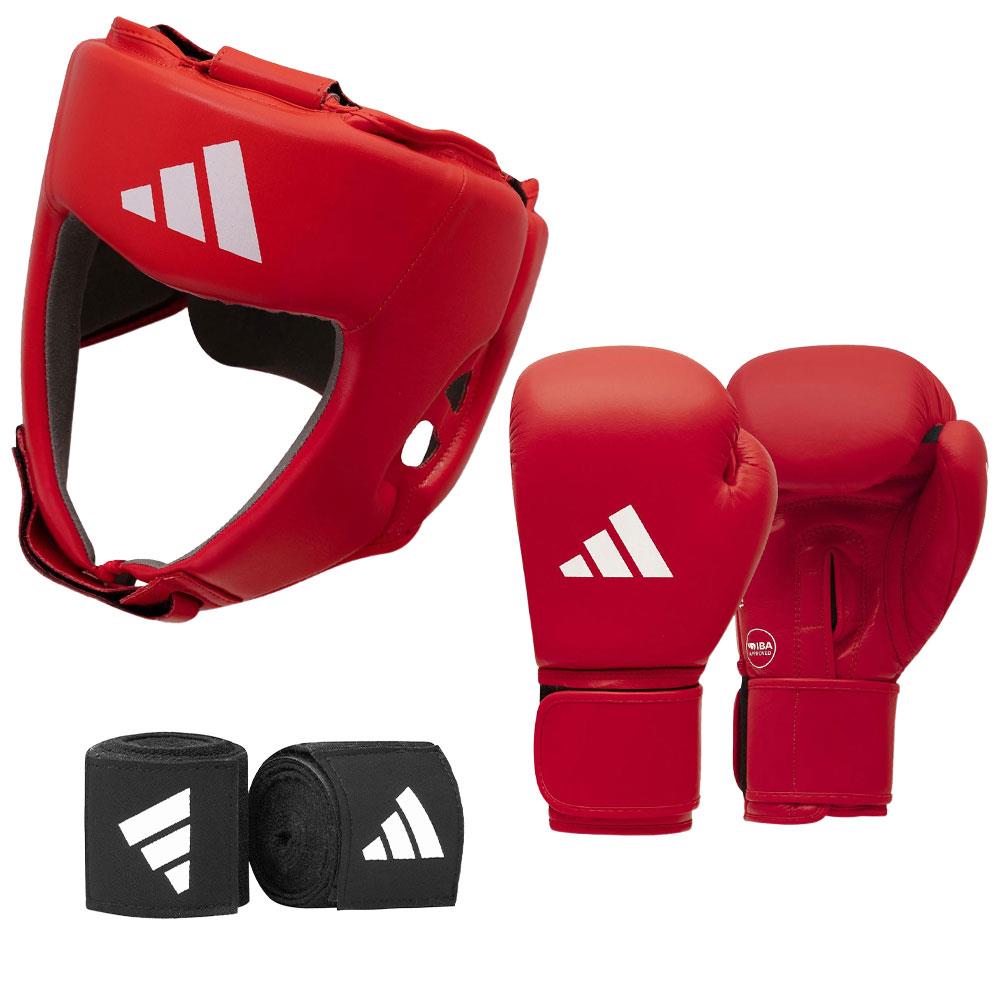 Adidas IBA Amateur Boxers Set Red Small 2.5M 10oz