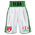 East London Boxing Academy Bout Shorts - White/Green