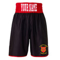 LLantwit Major Boxing Club Satin Boxing Shorts - Black/Red