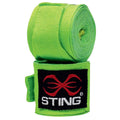 Sting Elasticised Hand Wraps 4.5M - Lime Green