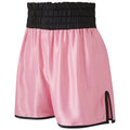 Women’S Contrast Waistband Boxing Shorts - Pink/Black
