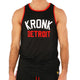 Kronk Iconic Detroit Applique Training Gym Vest - Black/Red