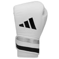 Adidas Adispeed Microfibre Hook & Loop Pro Boxing Gloves - White/Black