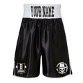 Ok Corral Gym Contrast Waistband Boxing Shorts - Black/White
