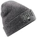 CONTRAST BOXFIT BEANIE - Antique Grey with Black/White Logo