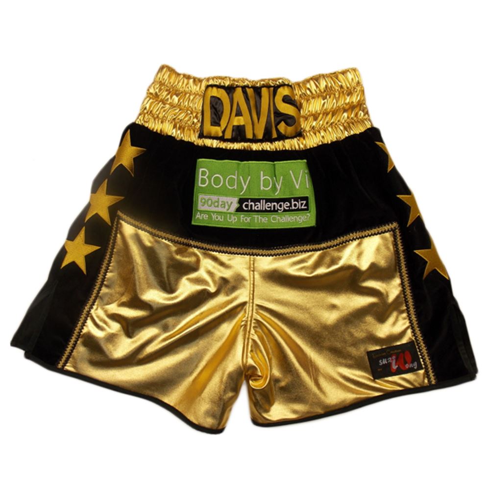 Custom Made Velvet And Wetlook Boxing Shorts