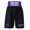 Haslemere Boxing Club Satin Boxing Shorts - Black/Purple