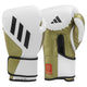 Adidas Speed Tilt 350 Hook & Loop Boxing Gloves - White/Black/Gold