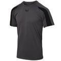 Boxfit Contrast Poly T-Shirt - Charcoal/Black
