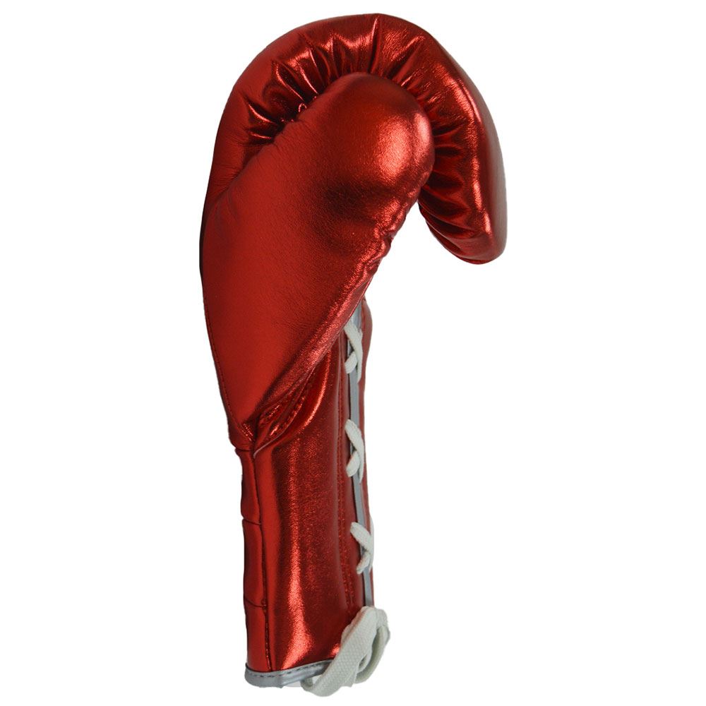 EXCLUSIVE ADIDAS ADISPEED METALLIC LACE BOXING GLOVES - RED