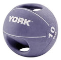 York 10Kg Double Grip Medball Purple 10Kg - Purple