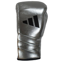 Thumbnail for EXCLUSIVE ADIDAS ADISPEED METALLIC LACE BOXING GLOVES - SILVER