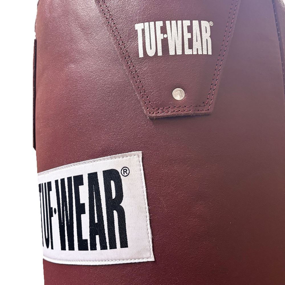 Tuf Wear 4ft Straight Leather Punchbag Oxblood
